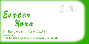 eszter moro business card