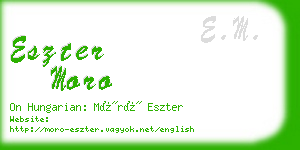 eszter moro business card